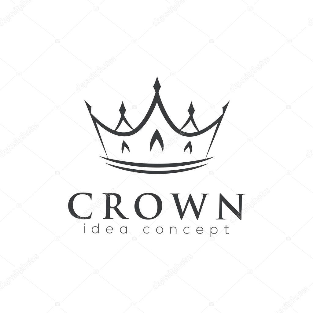 Crown Concept Logo Design Template