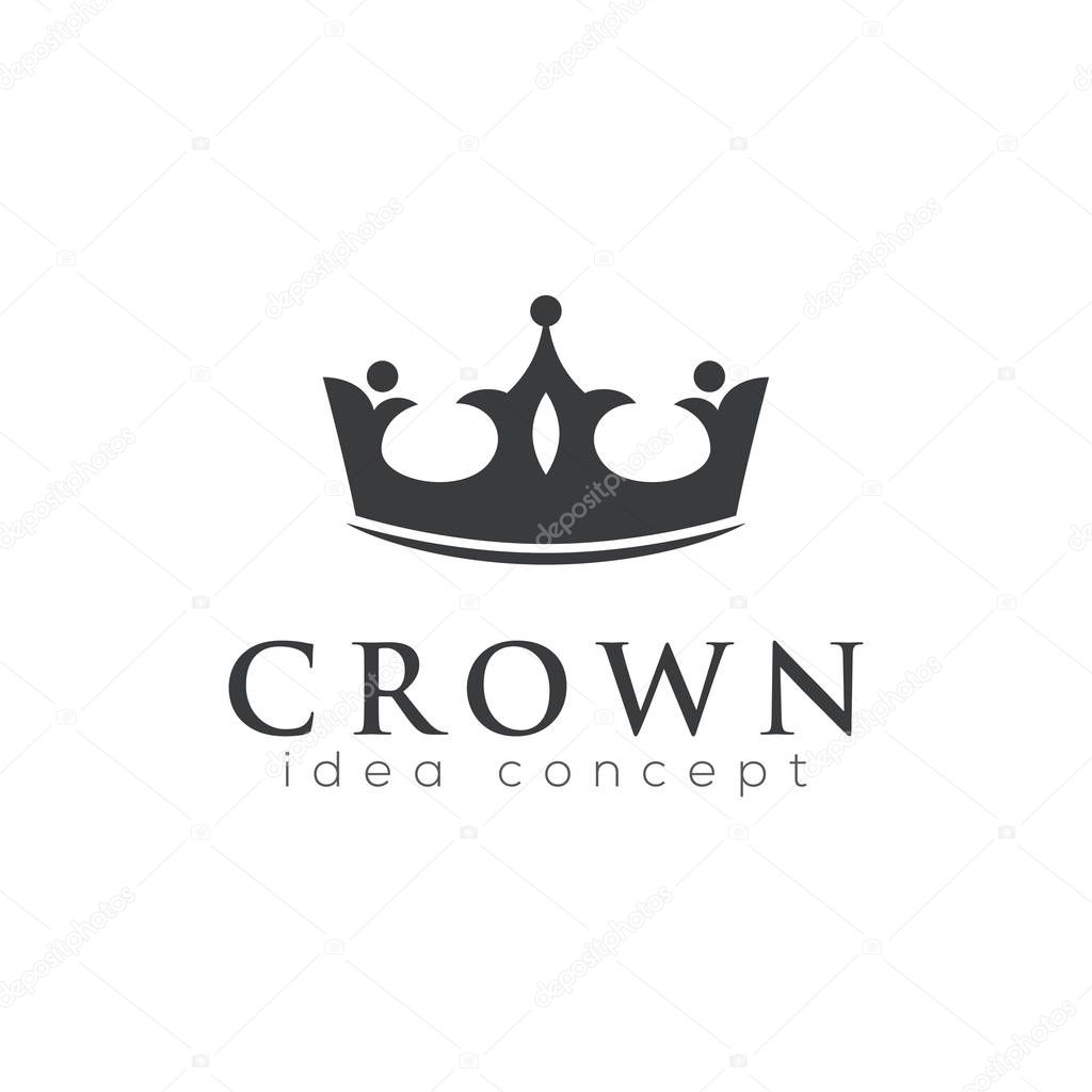 Crown Concept Logo Design Template