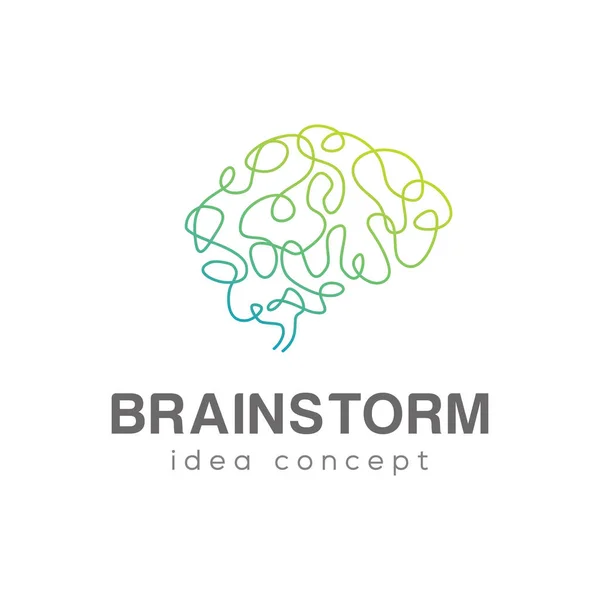 Logo Cerveau Esprit Créatif Icône Cérébrale Icône Remue Méninges Vecteur — Image vectorielle