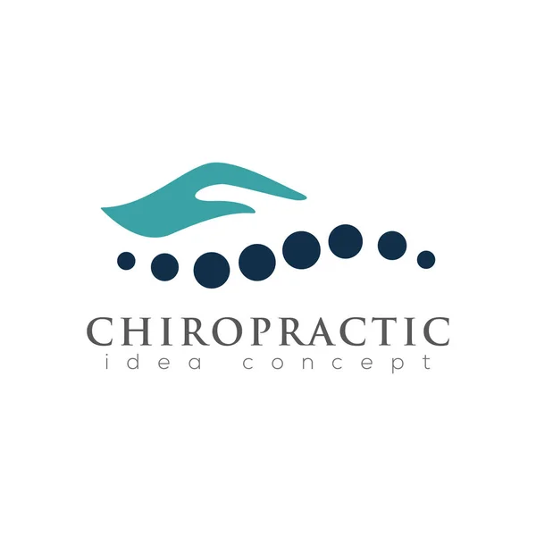 Rug Kliniek Chiropractic Concept Logo Ontwerpsjabloon — Stockvector