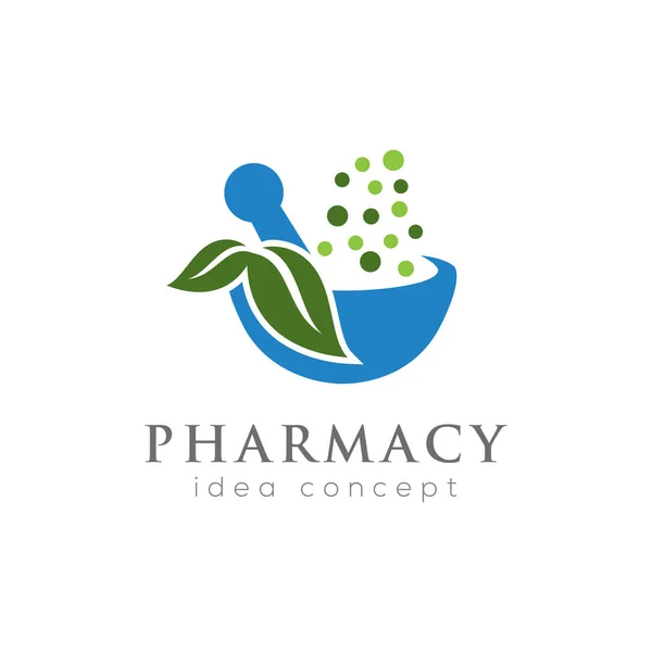 Stock vector Pharmacy Concept Logo Design Template, Herbal Medicine