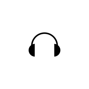 kulaklık simgesi, vektör, müzik simgesi