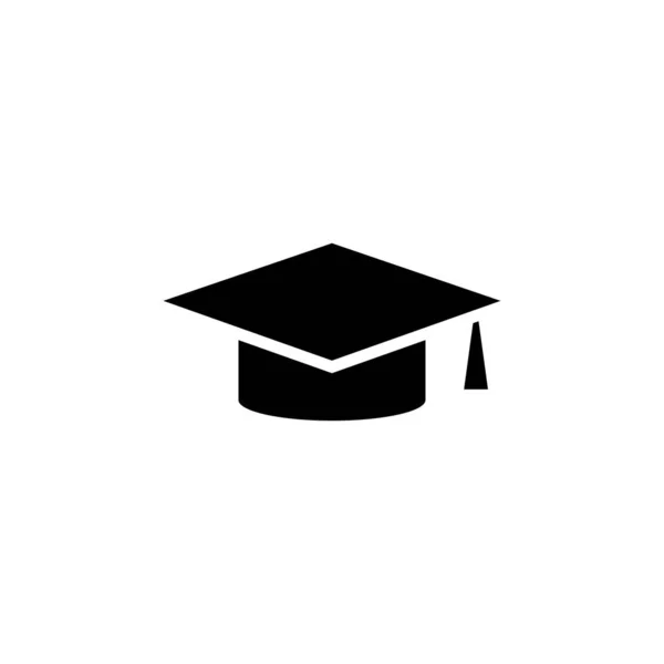 Icono Educación Vectorial Icono Sombrero Graduación — Vector de stock