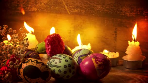 Színes húsvéti tojás húsvéti ünnep