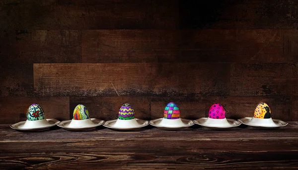 Цветные Пасхальные Яйца Пасху — стоковое фото