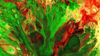 Sanatın Soyut Güzelliği Boya Patladı Renkli Fantezi Yayıldı