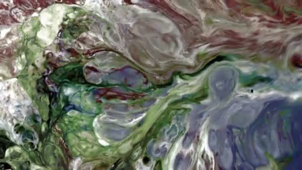 Abstract Schoonheid Van Kunst Inkt Verf Exploderen Kleurrijke Fantasie Verspreiding — Stockvideo