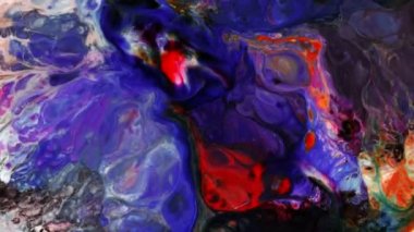 Sanatın Soyut Güzelliği Boya Patladı Renkli Fantezi Yayıldı