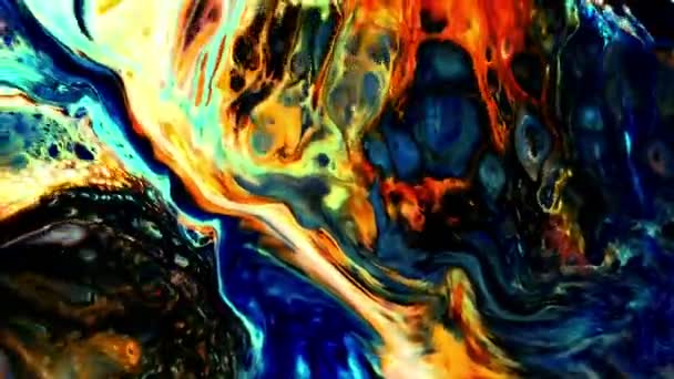 Beleza Abstrata Pintura Tinta Arte Explode Expansão Colorida Fantasia — Vídeo de Stock