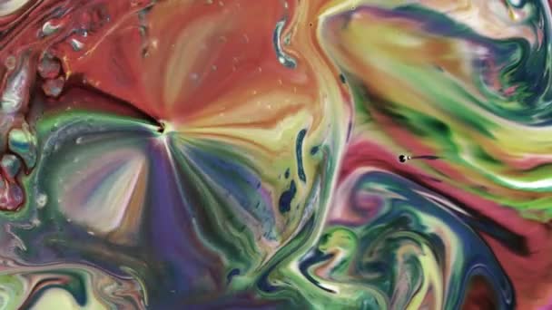 Abstract Beauty Art Ink Paint Explode Colorful Fantasy Spread — Stock Video