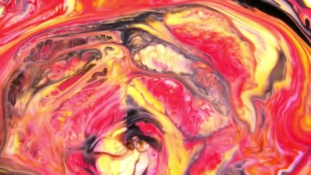 Sammanfattning Skönhet Art Ink Paint Explode Färgglada Fantasy Spread — Stockvideo