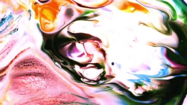 Beauté Abstraite Peinture Encre Art Explose Propagation Colorée Fantaisie — Video