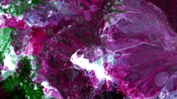 Abstraktní Krása Barvy Uměleckého Inkoustu Explodovat Barevné Fantasy Šíření — Stock video