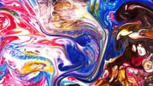 Sammanfattning Skönhet Art Ink Paint Explode Färgglada Fantasy Spread — Stockvideo