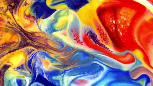 Beauté Abstraite Peinture Encre Art Explose Propagation Colorée Fantaisie — Video