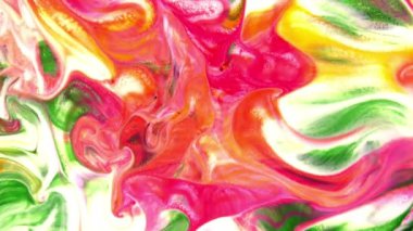 Sanatın Soyut Güzelliği Boya Patladı Renkli Fantezi Yayıldı