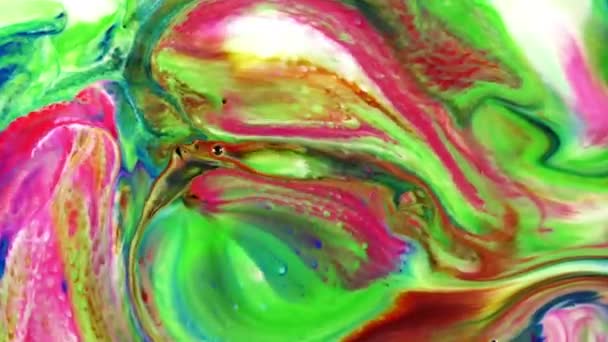 水墨画艺术之美爆发性的五彩斑斓的幻想蔓延 — 图库视频影像
