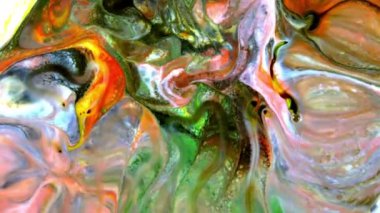 Sanatın Soyut Güzelliği Boya Patladı Renkli Fantezi Yayıldı