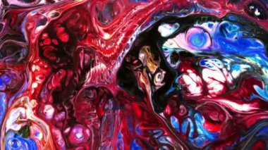 Sanatın Soyut Güzelliği Boya Patladı Renkli Fantezi Yayıldı