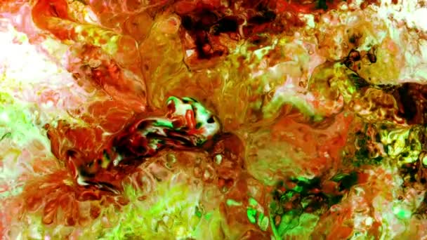 Abstract Schoonheid Van Kunst Inkt Verf Exploderen Kleurrijke Fantasie Verspreiding — Stockvideo