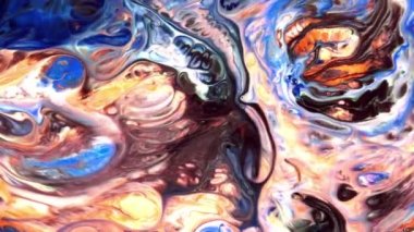 Sanatın Soyut Güzelliği Boya Patladı Renkli Fantezi Yayıldı