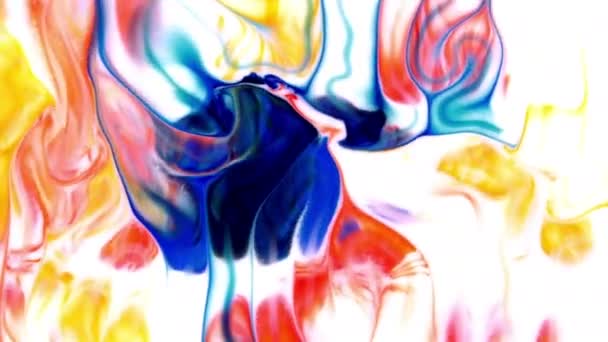 Abstract Schoonheid Van Kunst Inkt Verf Exploderen Kleurrijke Fantasie Verspreiding — Stockvideo