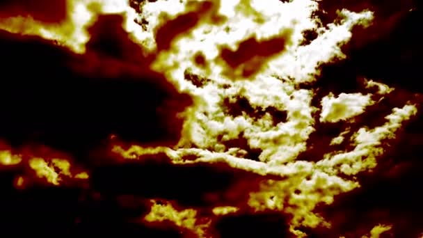 Brennende Feuerwolken Wie Teufelshölle — Stockvideo