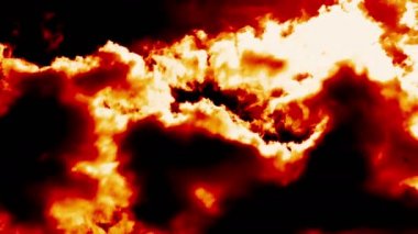 Yangın bulutlar şeytan cehennem gibi yanıyor