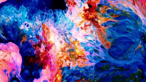 Abstract Beauty Art Ink Paint Explode Colorful Fantasy Spread Mixture — Stock Photo, Image