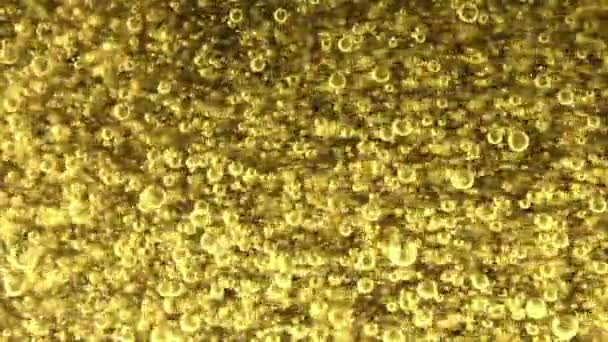 植物油与水混合物中的气泡 — 图库视频影像