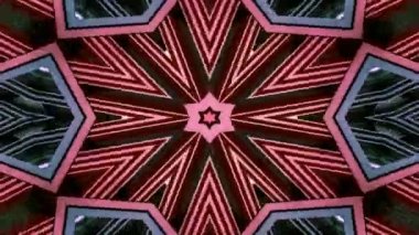 Simetrik soyut geometrik yıldız ve şekiller Kaleidoscope