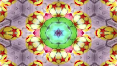 Simetrik soyut geometrik yıldız ve şekiller Kaleidoscope