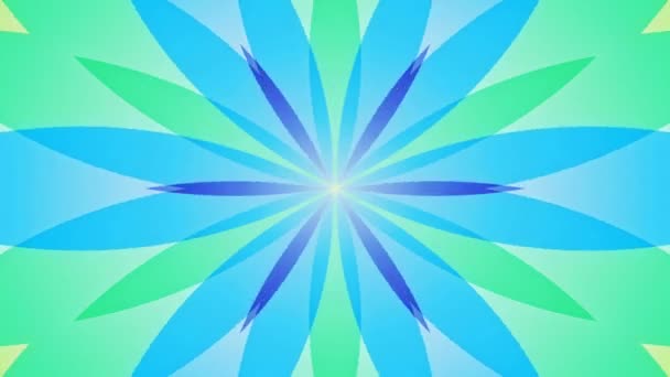 Abstract Symmetric Geometric Stars Shapes Kaleidoscope — Stock Video