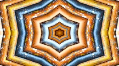 Simetrik soyut geometrik yıldız ve şekiller Kaleidoscope