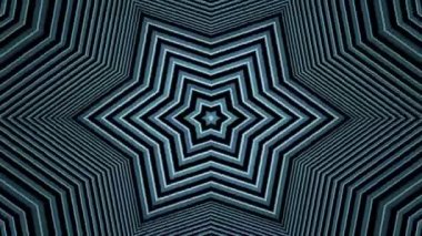 Simetrik soyut geometrik yıldız ve şekiller Kaleidoscope