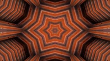 Simetrik soyut geometrik yıldız ve şekiller Kaleidoscope