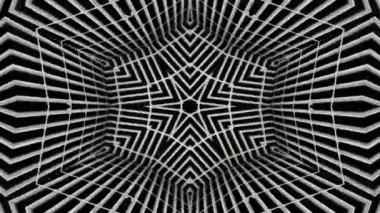 Simetrik soyut geometrik yıldız ve şekiller Kaleidoscope