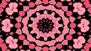 Simetrik soyut geometrik yıldız ve şekiller Kaleidoscope