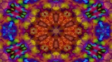 Simetrik soyut geometrik yıldız ve şekiller Kaleidoscope