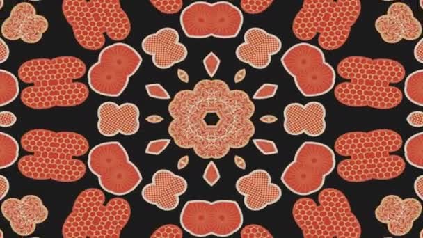 Abstract Symmetric Geometric Stars Shapes Kaleidoscope — Stock Video