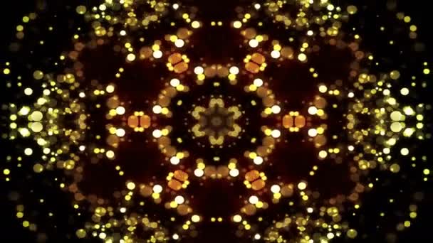 Abstraktní Symetrické Geometrické Hvězd Kaleidoskop Tvarů — Stock video