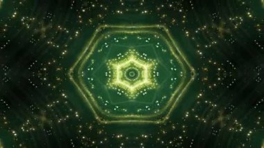 Simetrik soyut geometrik yıldız ve şekiller Kaleidoscope