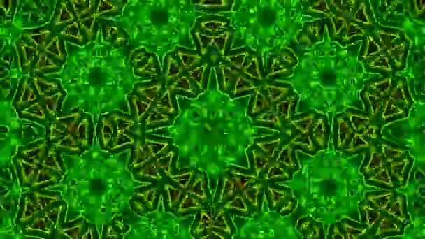 Estrelas Formas Geométricas Simétricas Abstratas Caleidoscópio — Vídeo de Stock