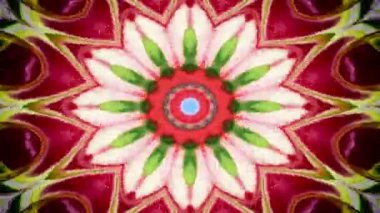 Simetrik soyut geometrik yıldız ve şekiller Kaleidoscope