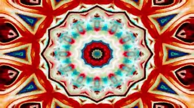 Simetrik soyut geometrik yıldız ve şekiller Kaleidoscope