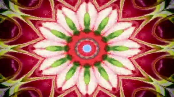 Abstract Symmetric Geometric Stars Shapes Kaleidoscope — Stock Video