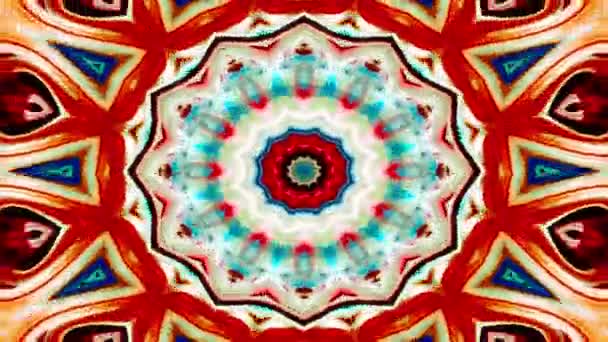 Abstract Symmetric Geometric Stars Shapes Kaleidoscope — Stock Video