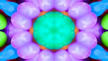 Simetrik soyut geometrik yıldız ve şekiller Kaleidoscope