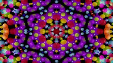 Simetrik soyut geometrik yıldız ve şekiller Kaleidoscope