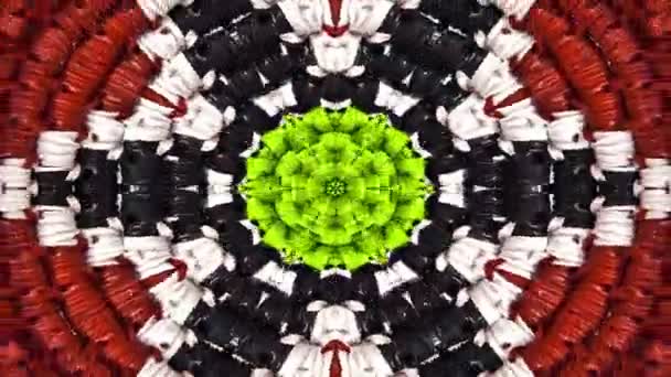 Abstraktní Symetrické Geometrické Hvězd Kaleidoskop Tvarů — Stock video